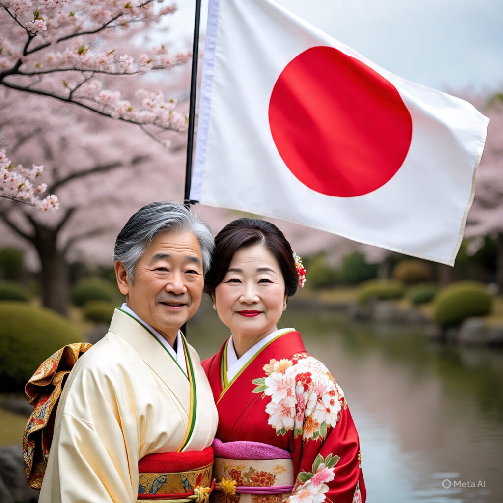 casal de avós japoneses