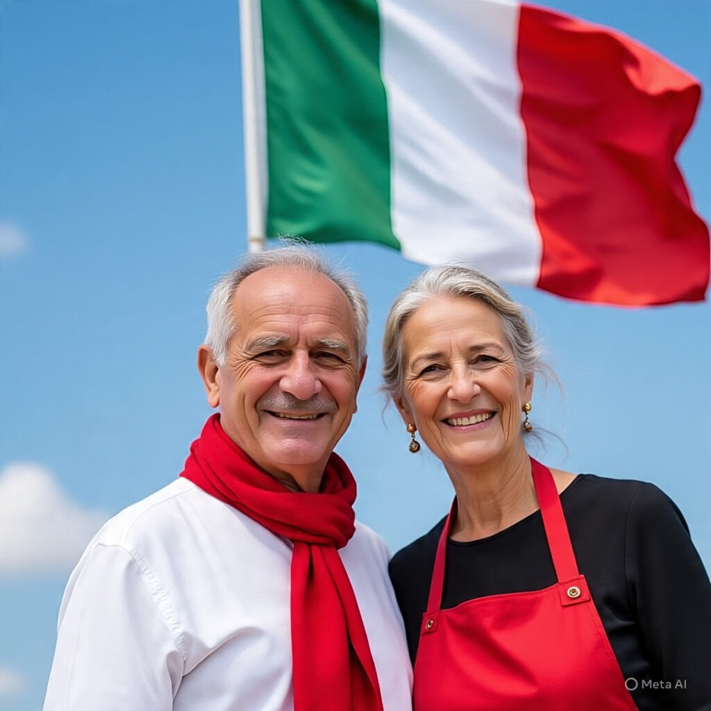 Casal de avós italianos