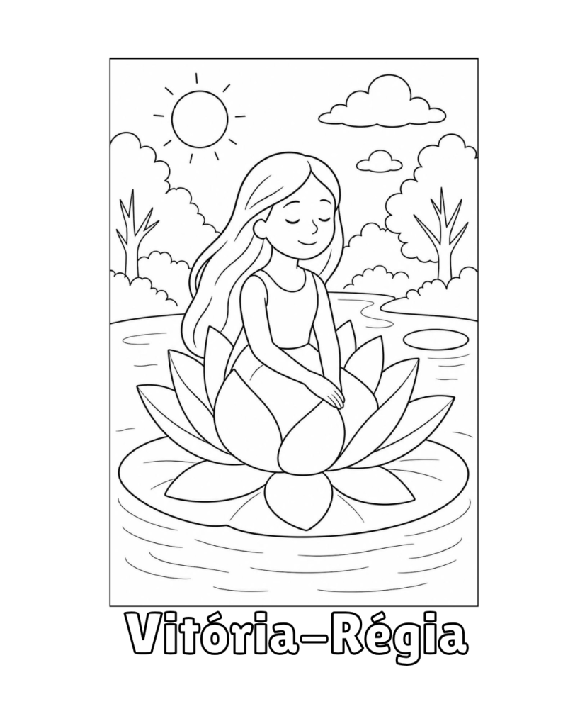imagem da vitória-régia para colorir
